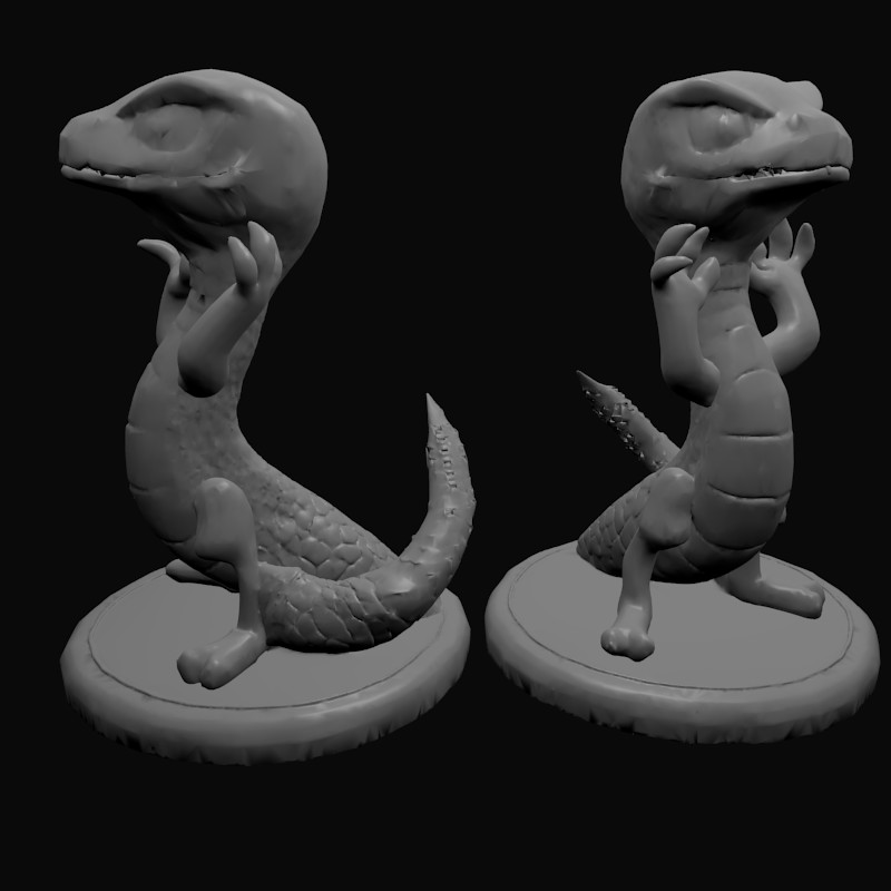 Dungons Style Mini dragon FDMready Supportless