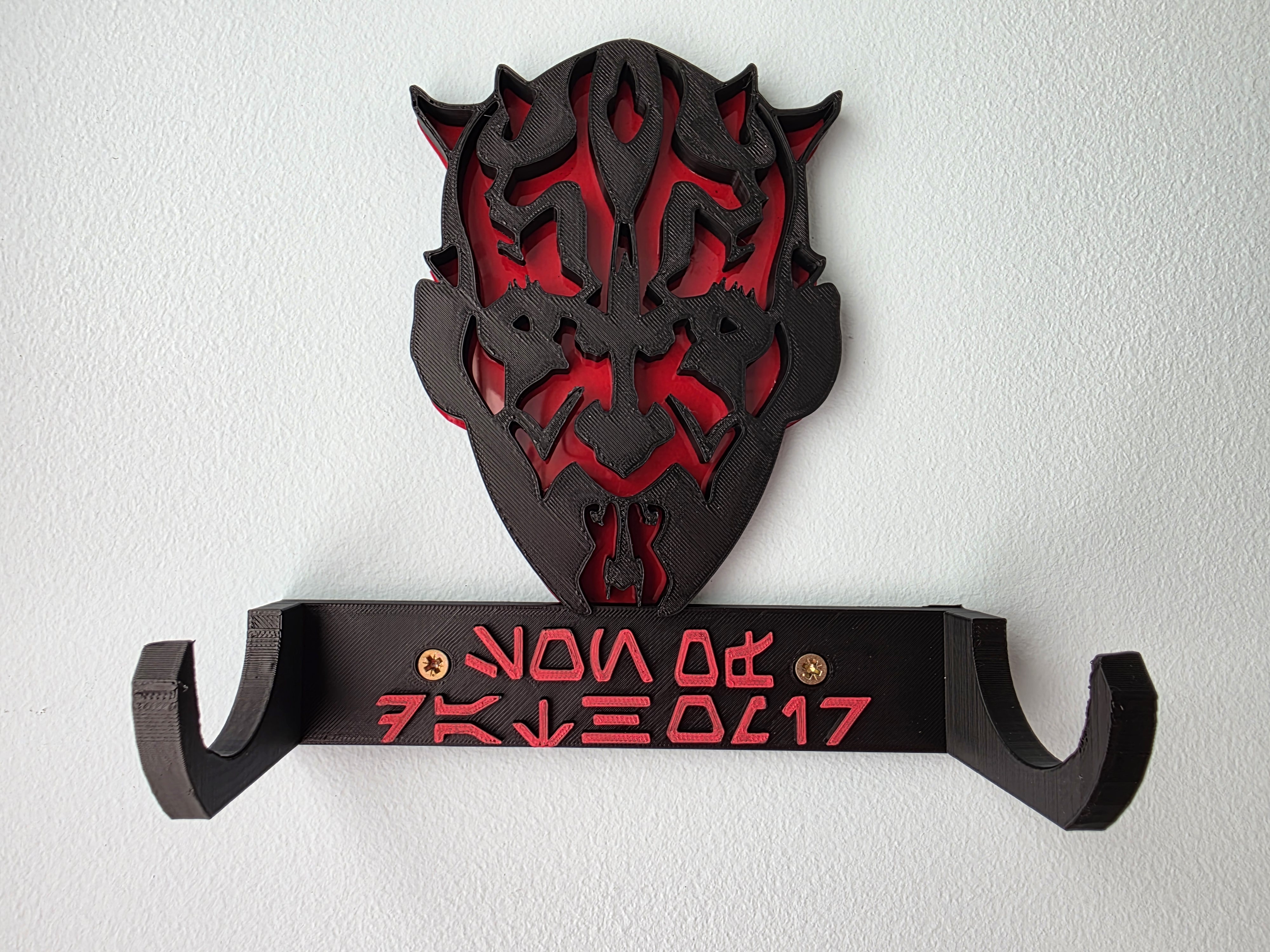 Darth Maul Lightsaber Wall Mount - NO AMS