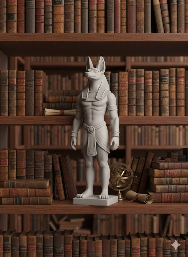 statue of god anubis