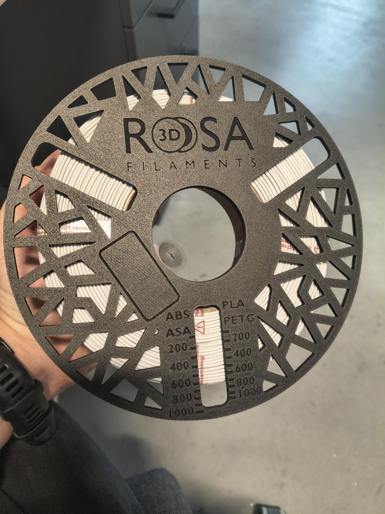 ROSA3D FILAMENTS MASTERSPOOL sized down to fir Bambulab refill spools (83mm)