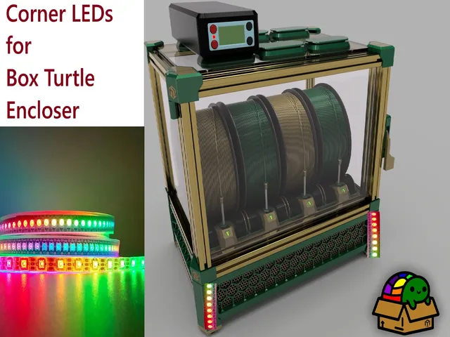 Box Turtle Encloser Corner LED barf