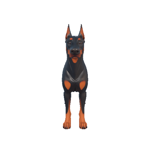 Doberman Pinscher Figurine – 3D Printable Elegant Dog Model