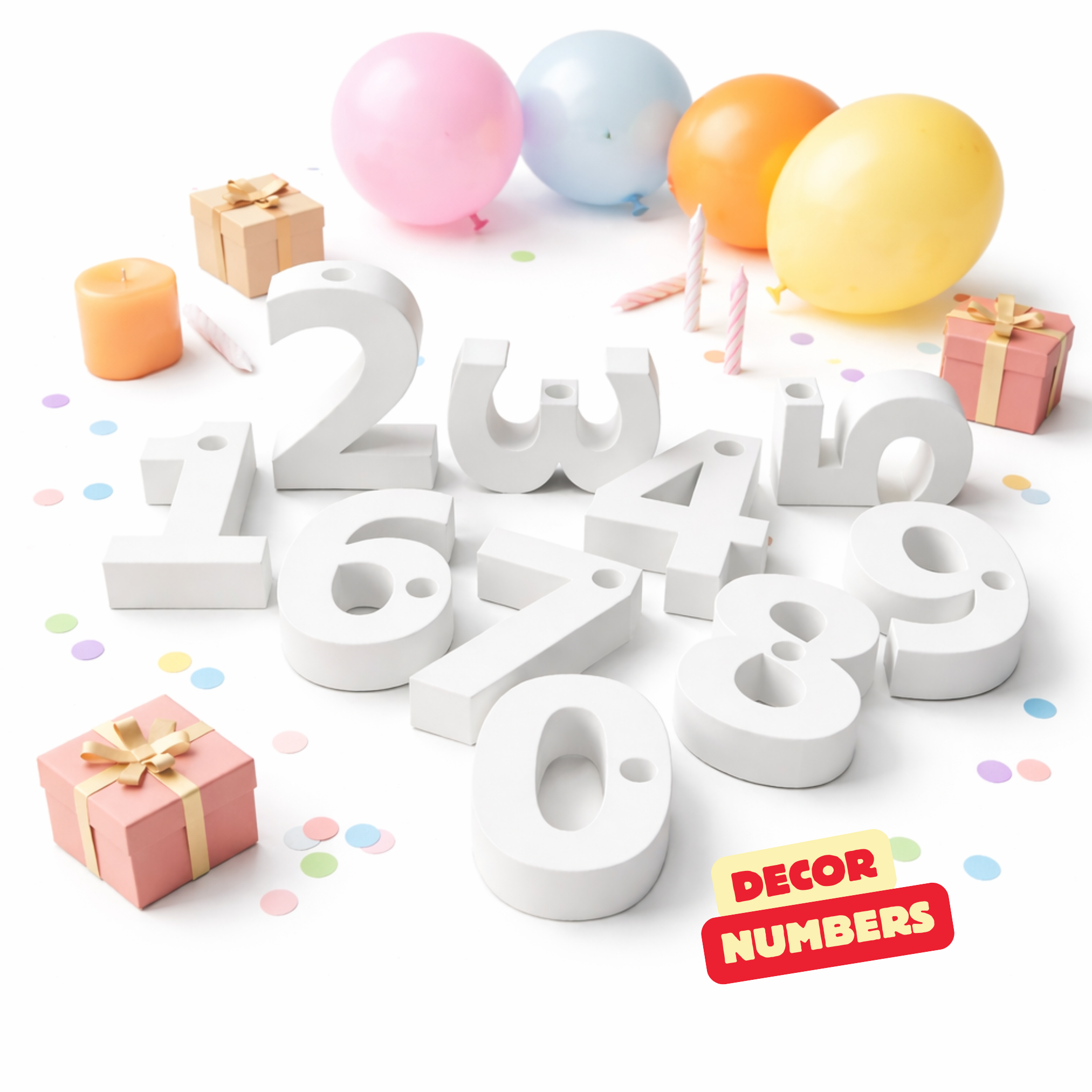 DECOR NUMBERS / BIRTHDAY NUMBERS / CANDLE LIGHT NUMBERS / BIRTHDAY DECOR / HOMEDECOR / DECOR