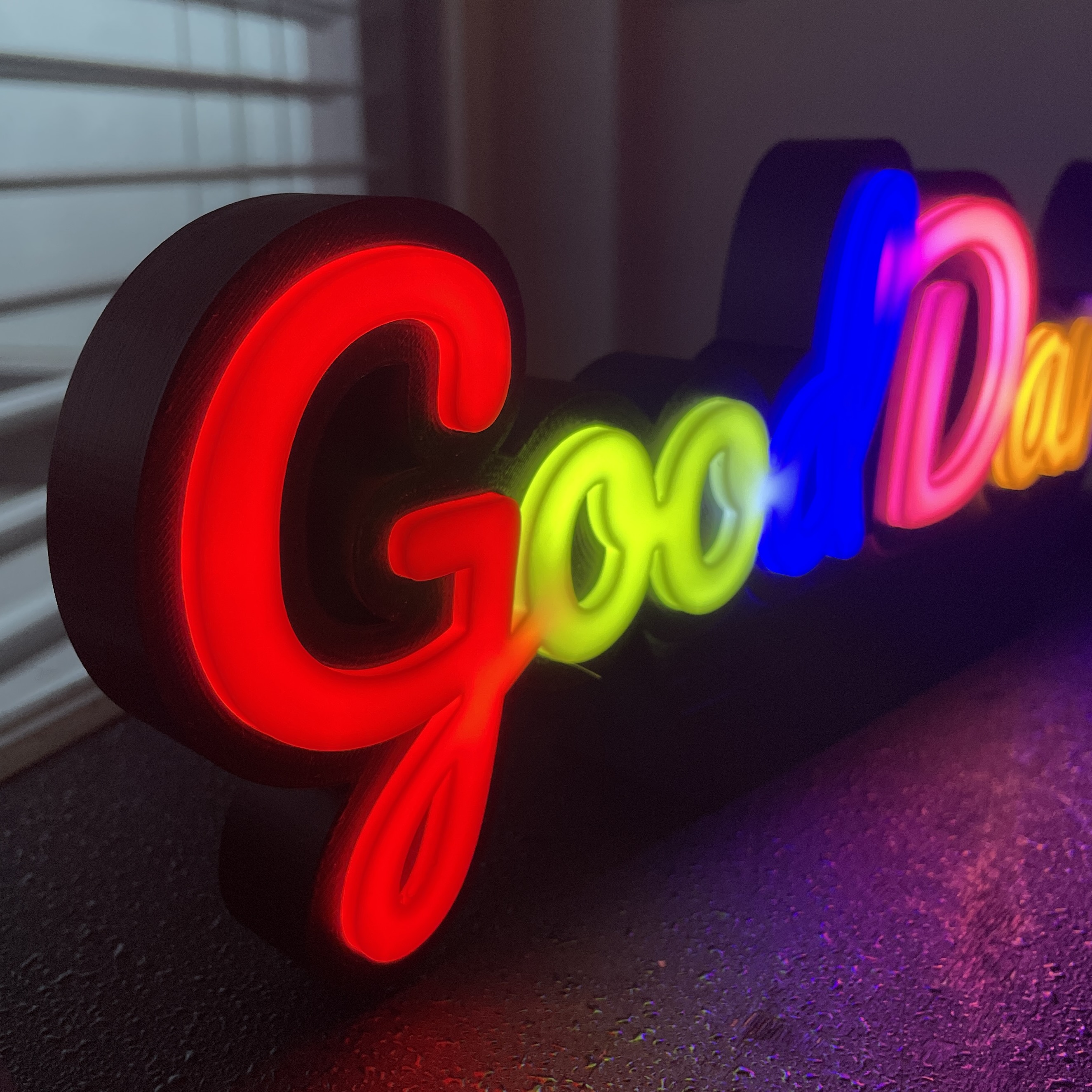 "Good Darts!" LED Neon Sign 3D model
