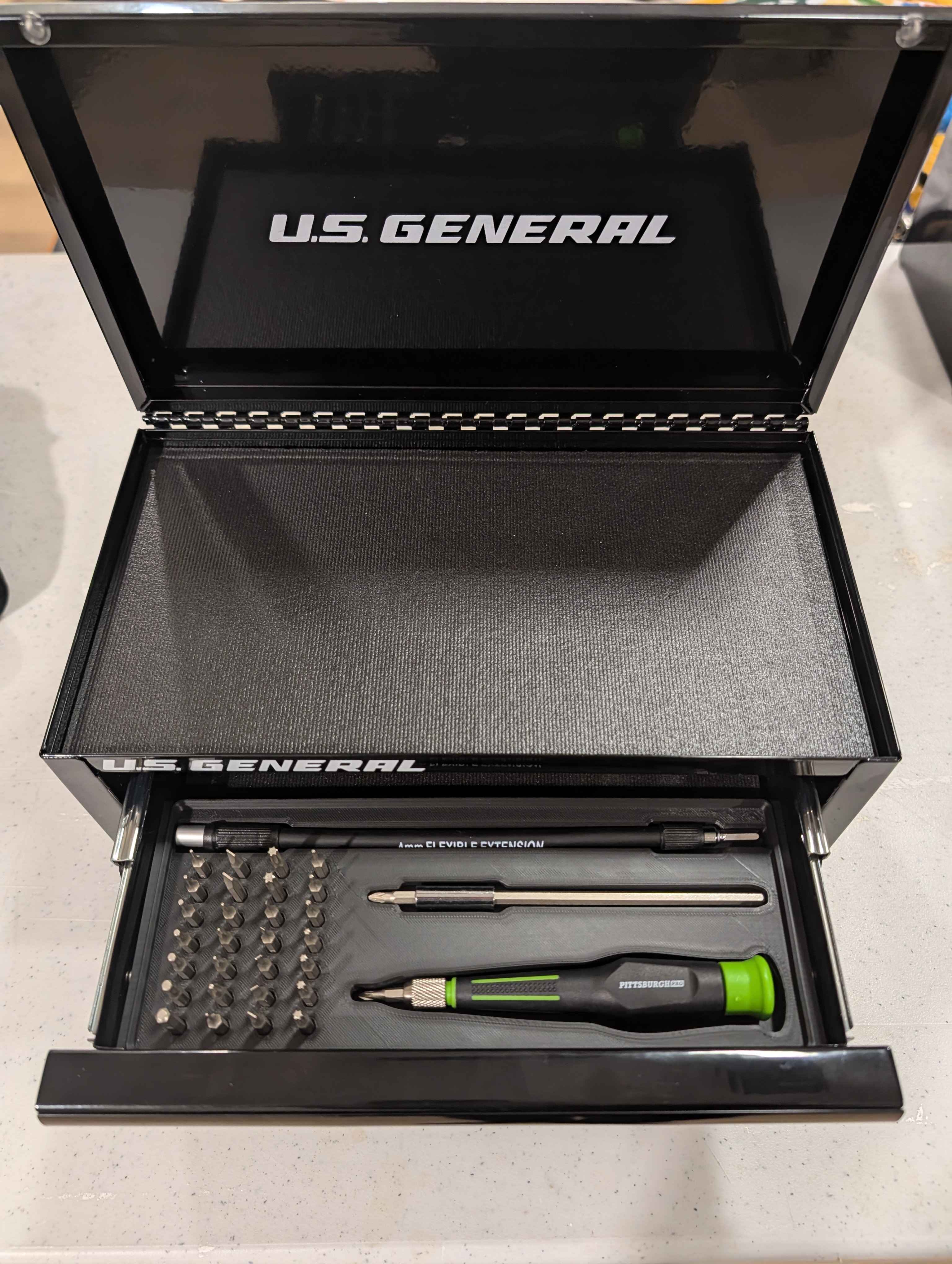 PITTSBURGH Multi-Bit Precision Screwdriver Tray - For US General Mini Toolbox V2