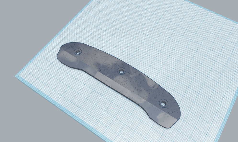 Dinghy skateboard tail guards 3D model