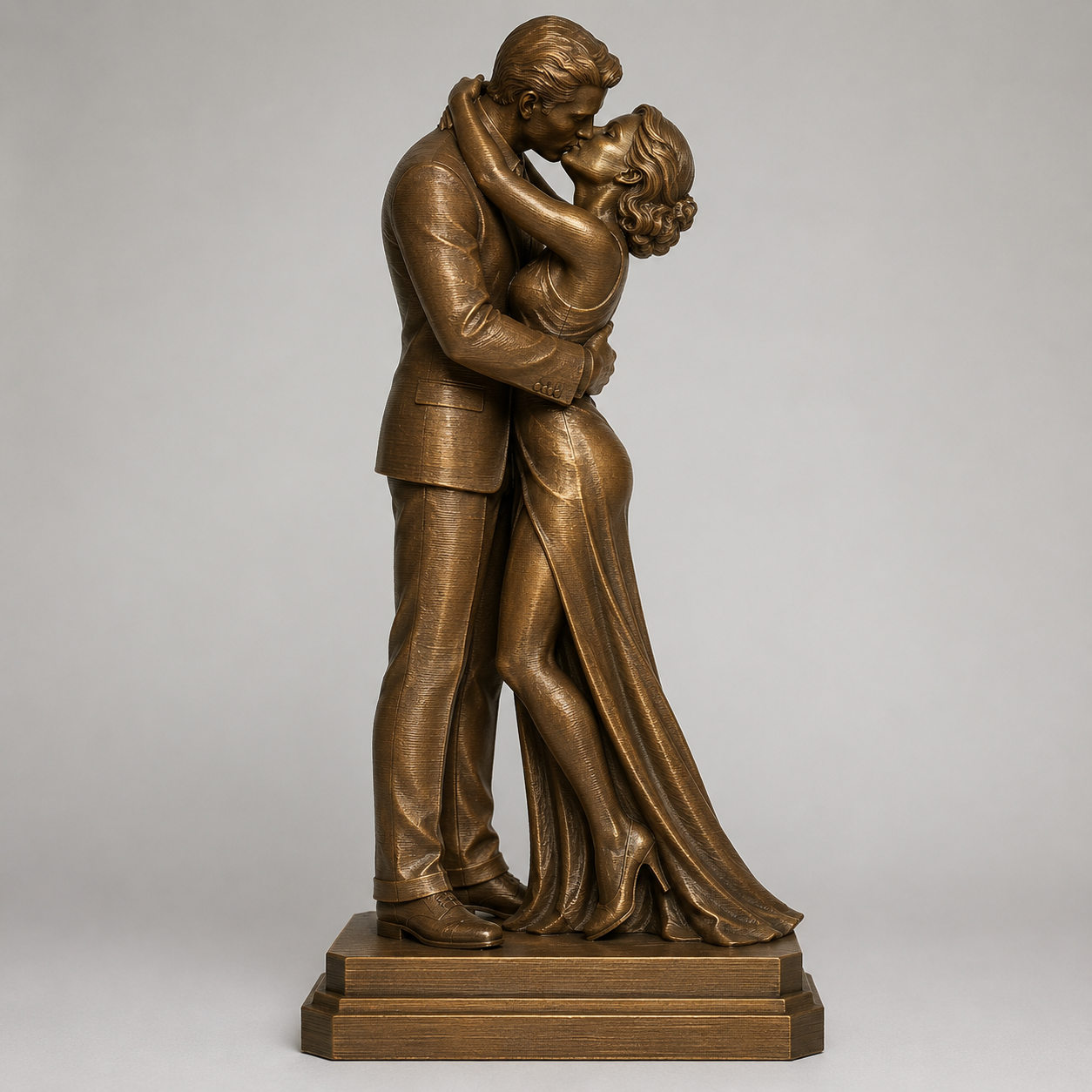 skulptur eines sich kuessenden Paares / sculpture of a kissing couple