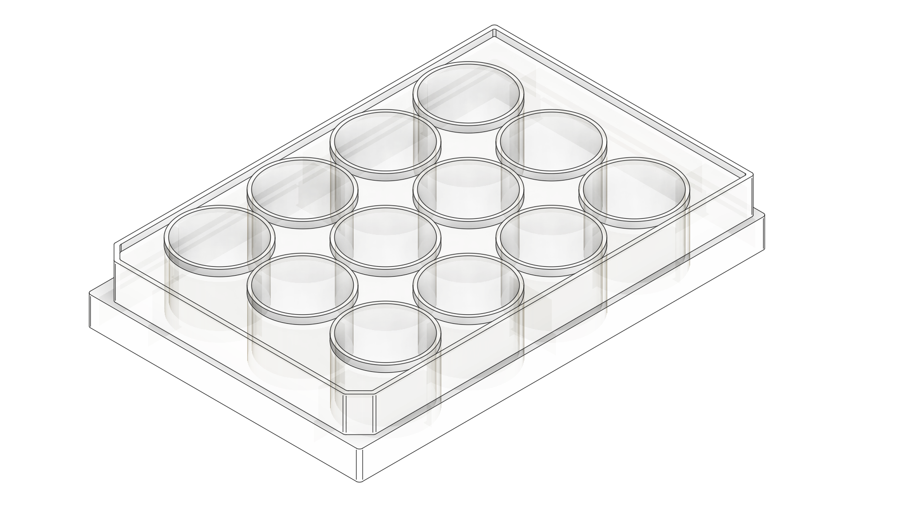 6/12 Well Cell Culture Plates (STEP files) 3D model