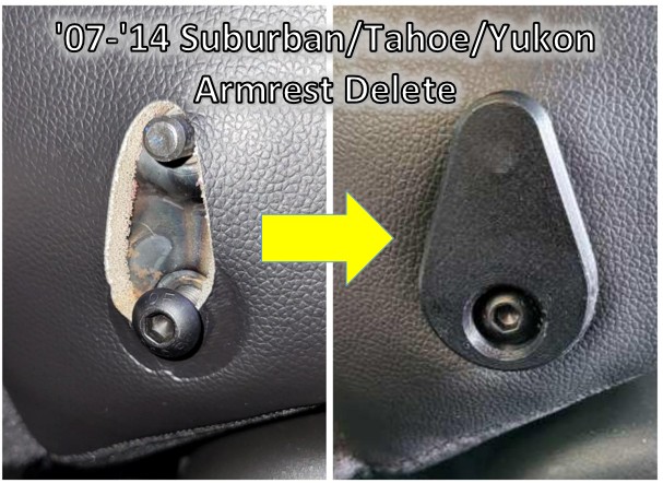 2007-2014 Suburban/Tahoe/Yukon Armrest Delete