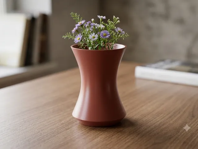 Curved Geometric Flower Vase
