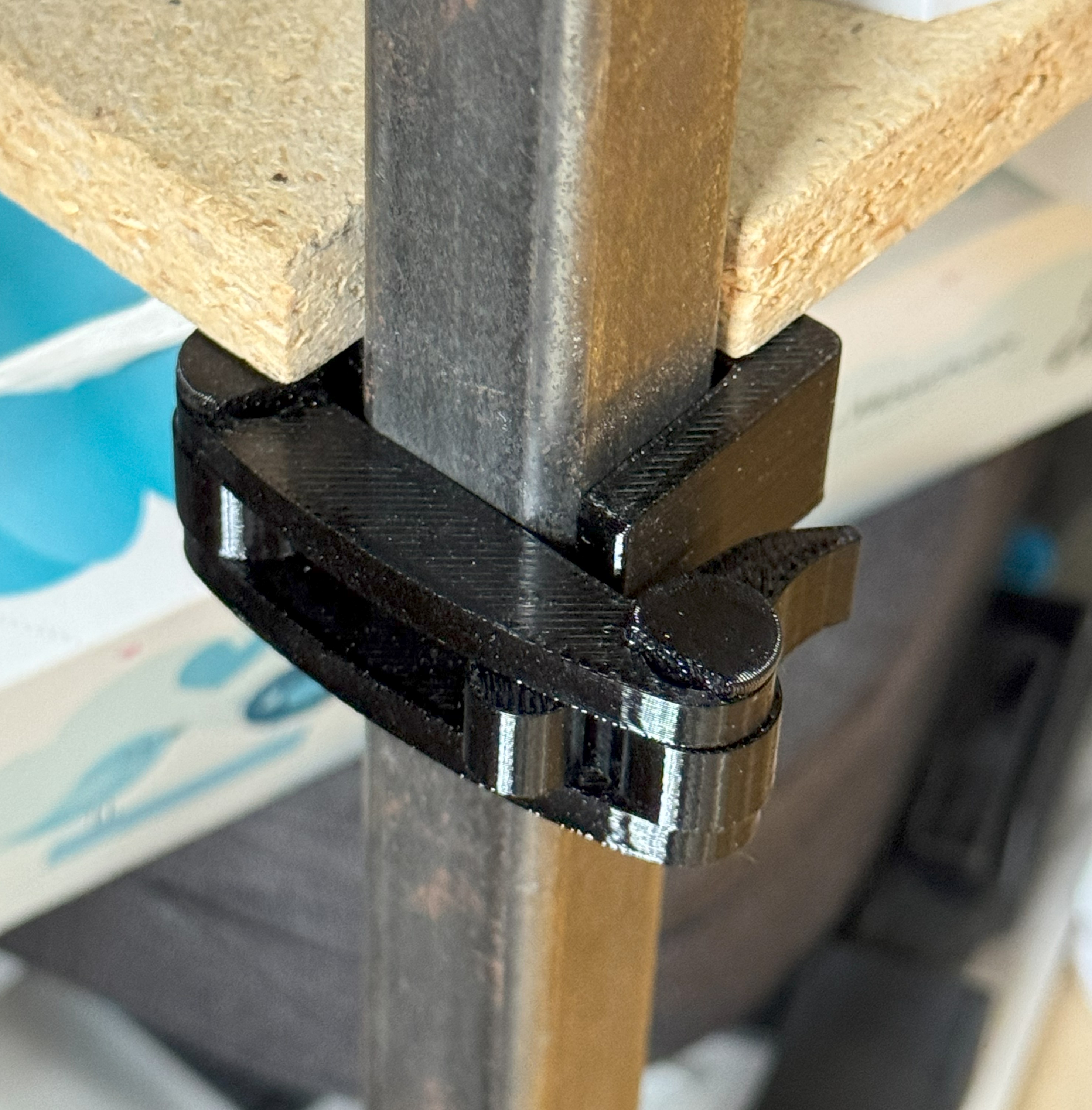 Strong quick-release square pipe clamp | mod for shelf plates