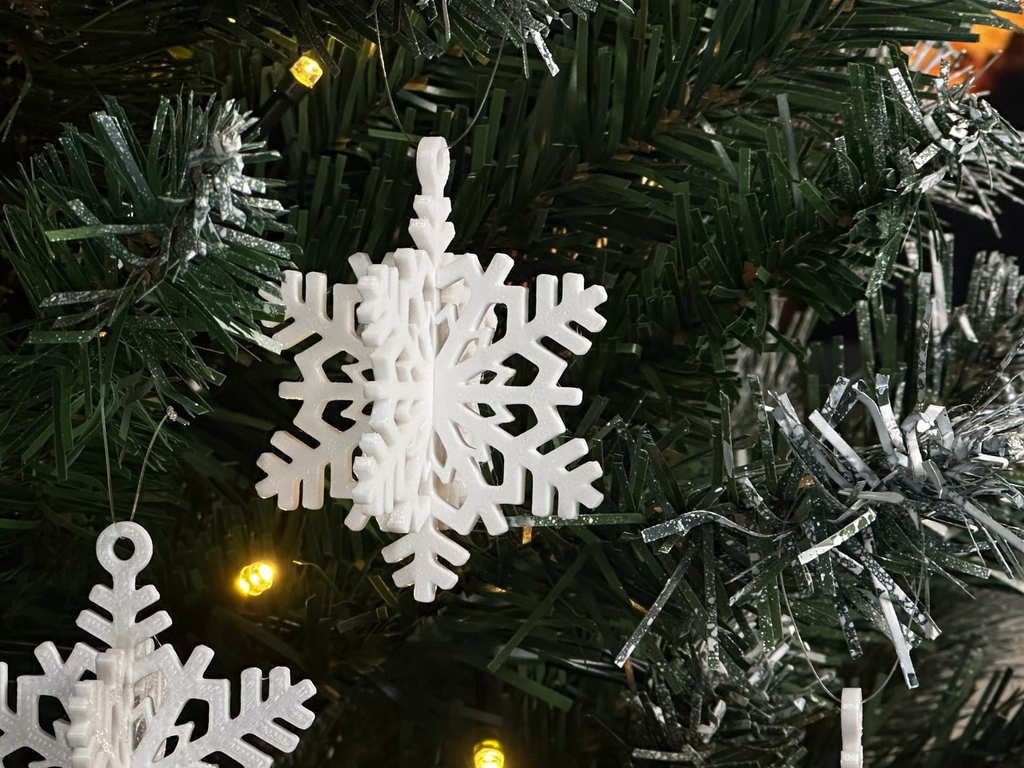 3D Snowflake with hanger - Snap-Fit