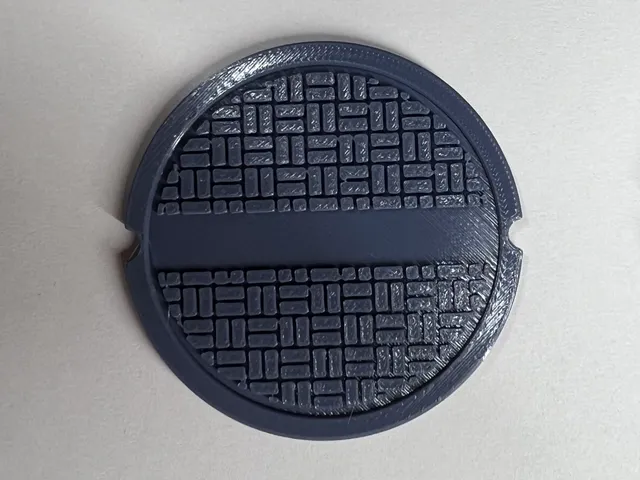 1/12 Scale Manhole Cover with Customizable Text