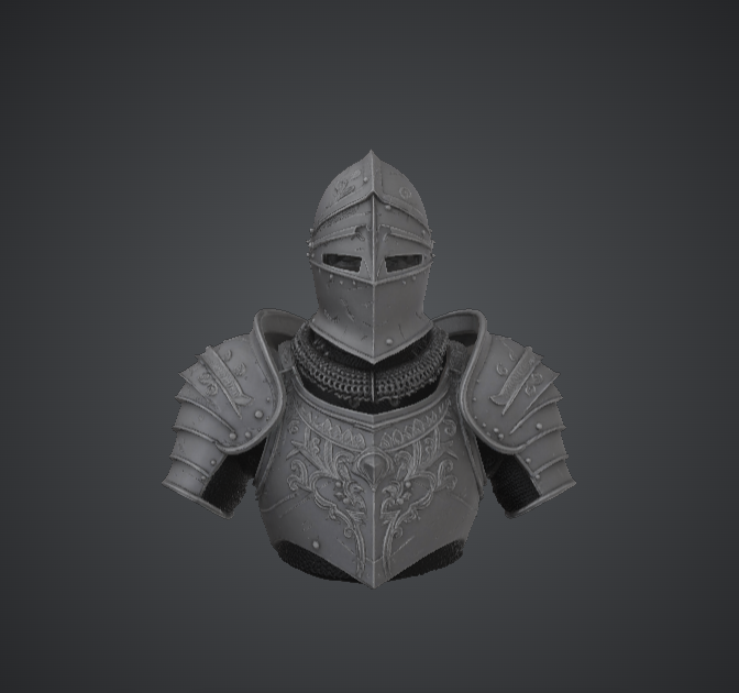 Medieval Knight Armour Bust – Ornate Gothic Helmet