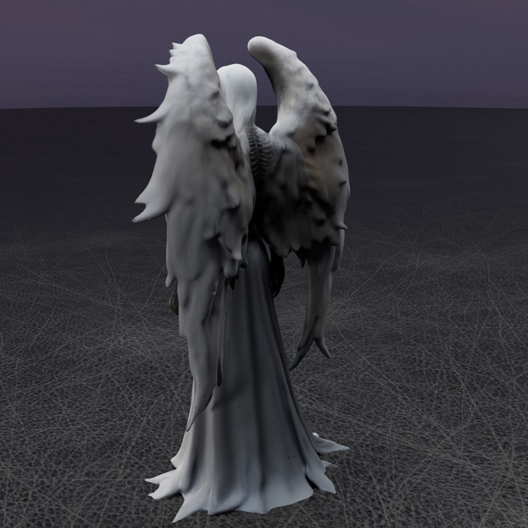 Miniatura 5 do modelo 3D Dark Angel Statue