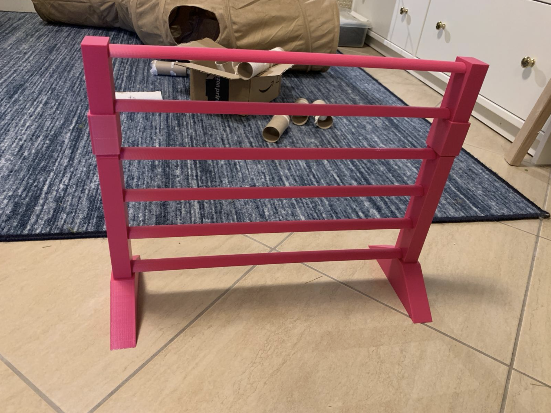 Rabbit agility - modular jump bar for bunny