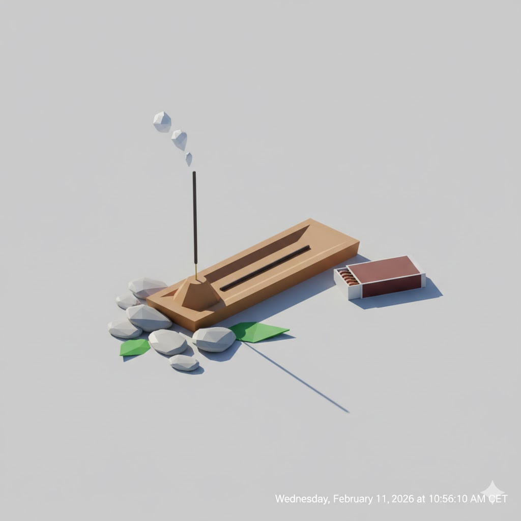 Low Poly Incense Burner