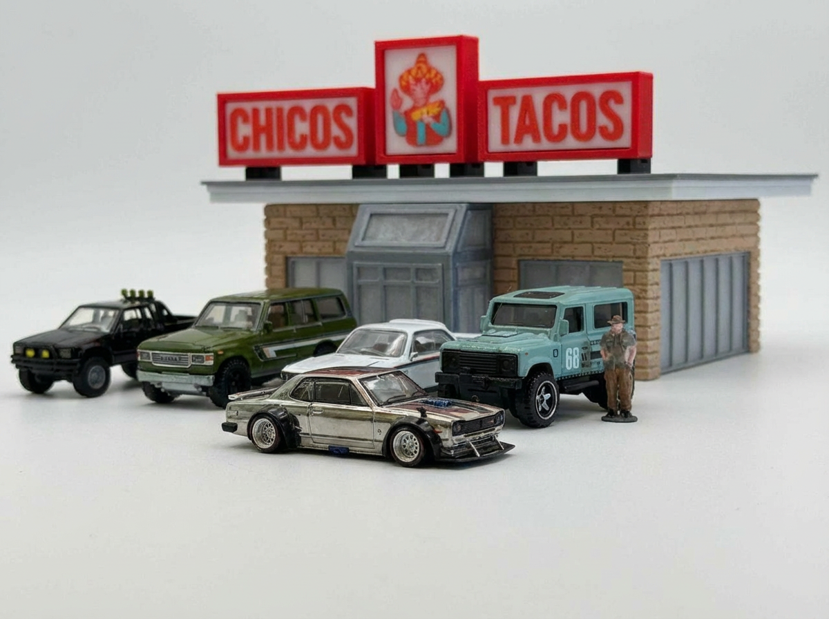1/64 Chicos Tacos Diorama