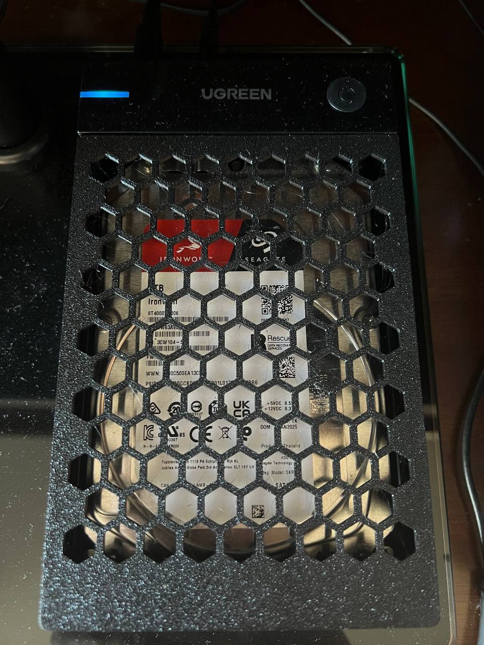 Perforated cover for Ugreen 3.5 HDD Case