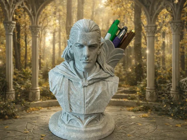 Legolas Bust Pen Holder – LOTR Quiver Desk Organizer