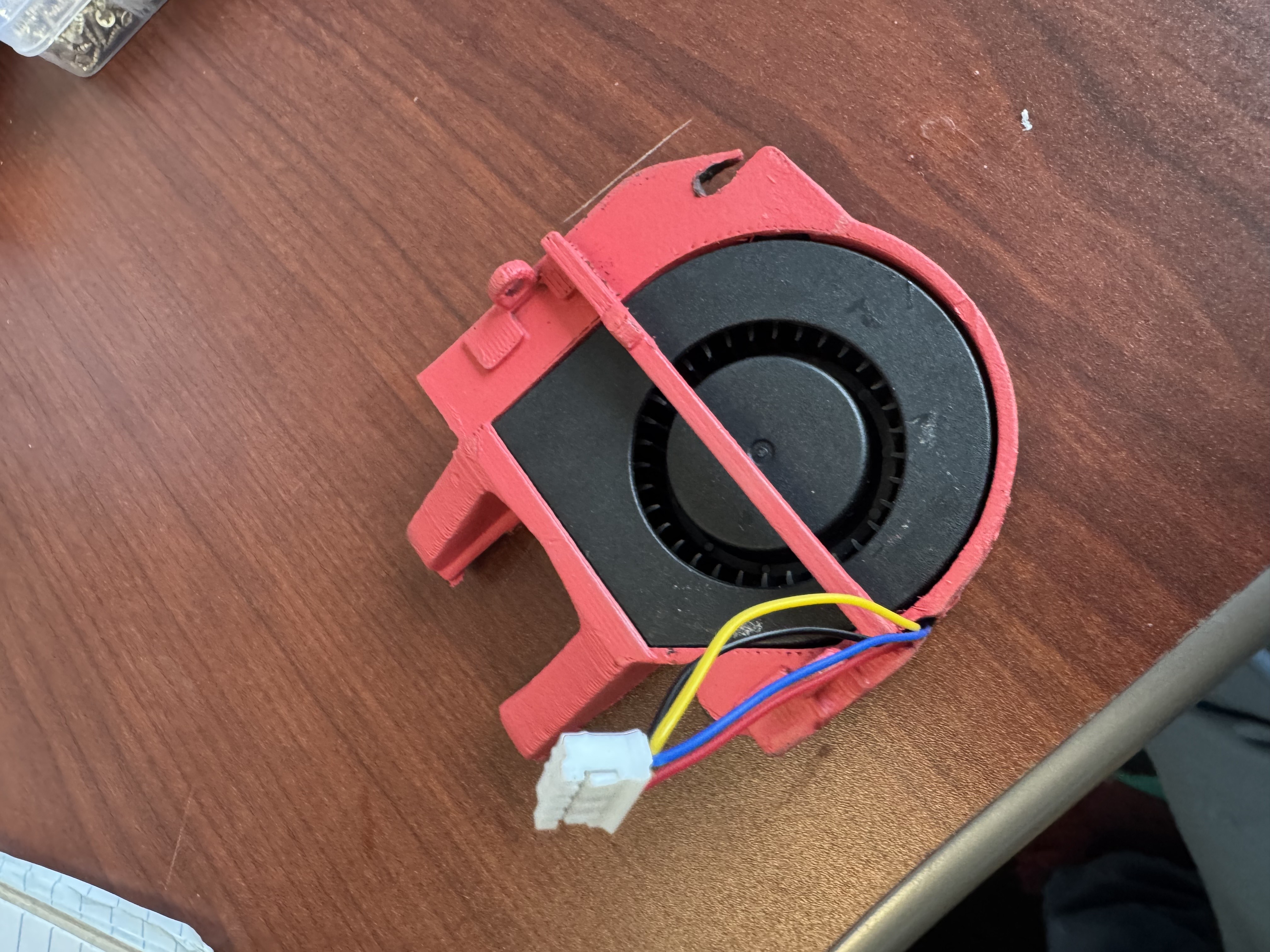 Complete (and Simplified) Qidi Plus 4 Part Cooling Fan housing and shroud for Beacon Rev H bed leveling sensor.