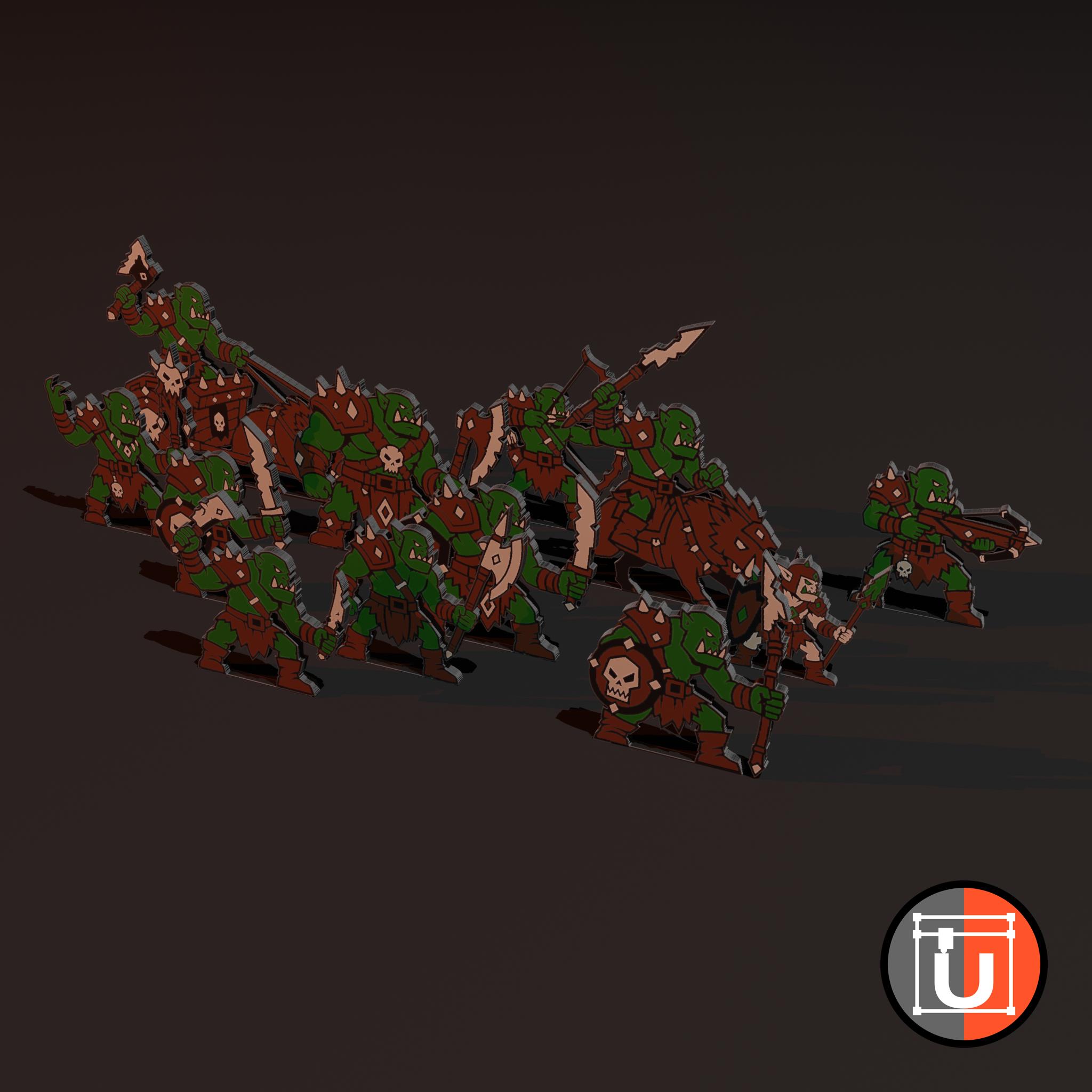 2.5D Orks - Flat/Hybrid Minis