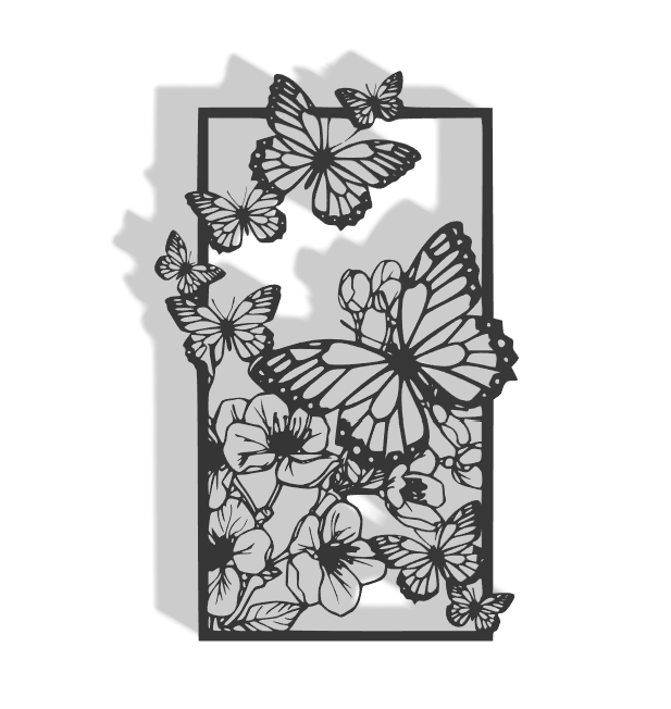 Butterflies with Flowers Decor