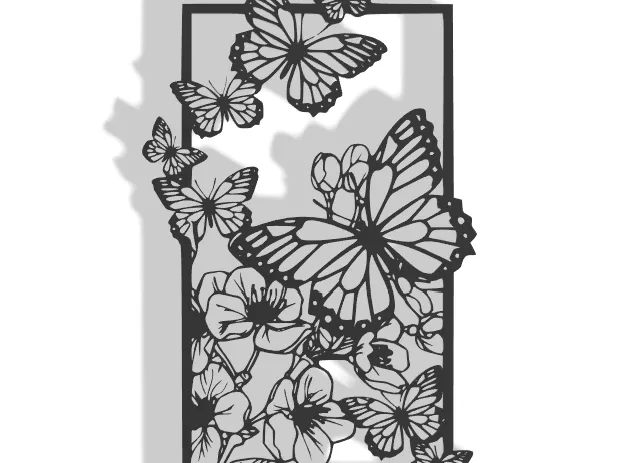 Butterflies with Flowers Decor