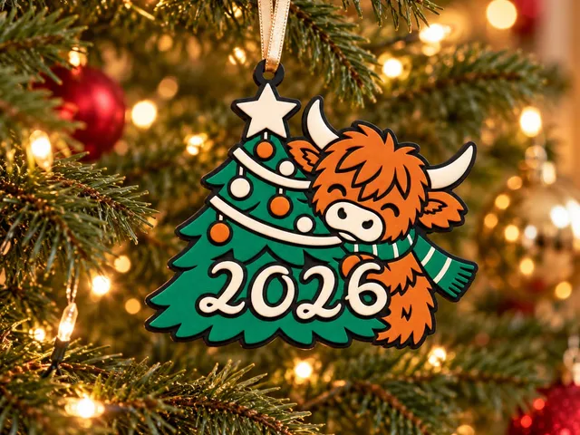 Highland Cow Christmas Tree Ornament
