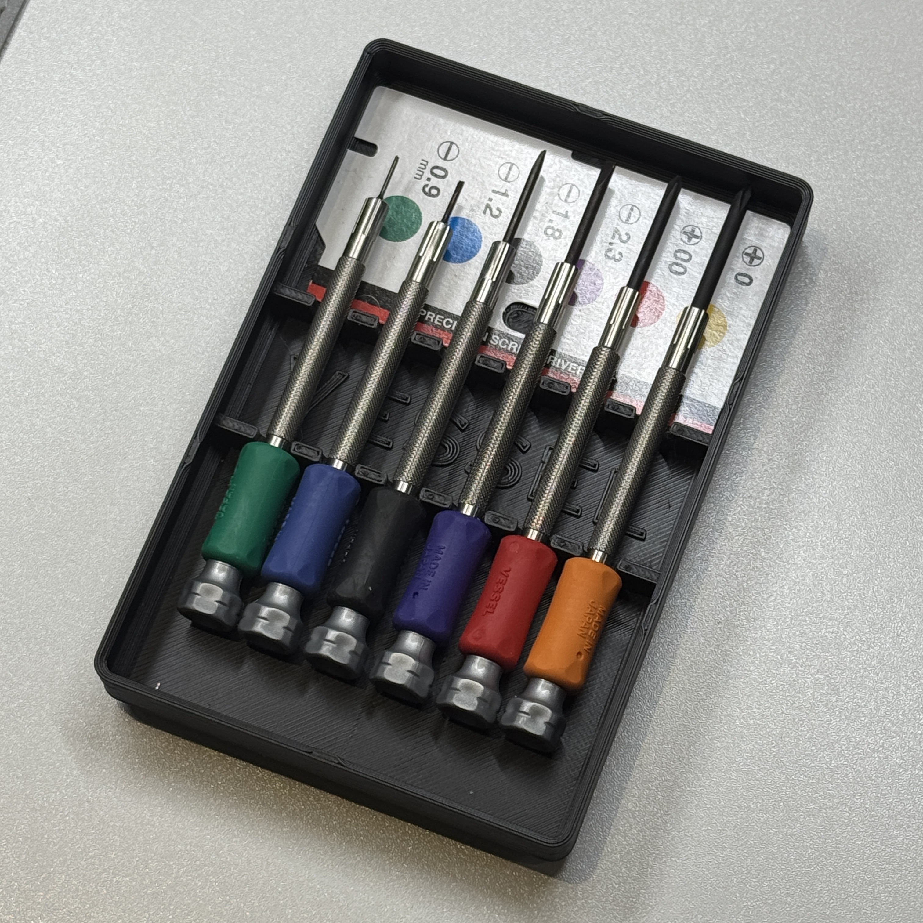 VESSEL TD-56 TD-56S etc Precision Screw Driver Gridfinity Holder