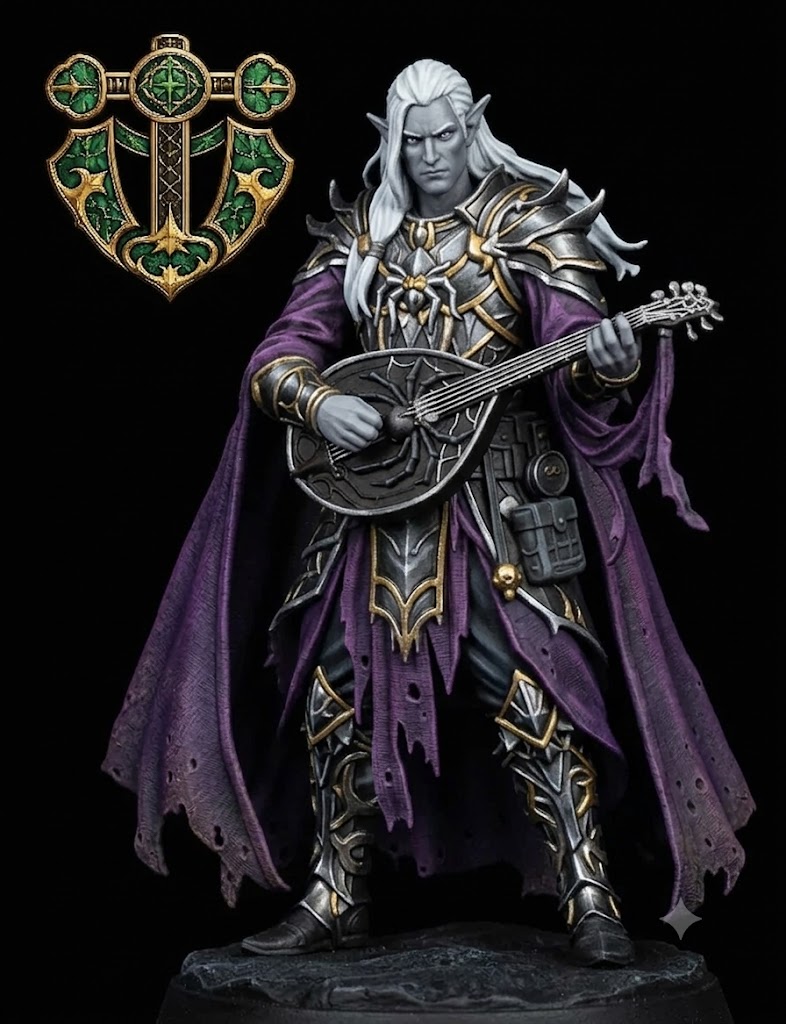 Drow Bard — miniatura 2