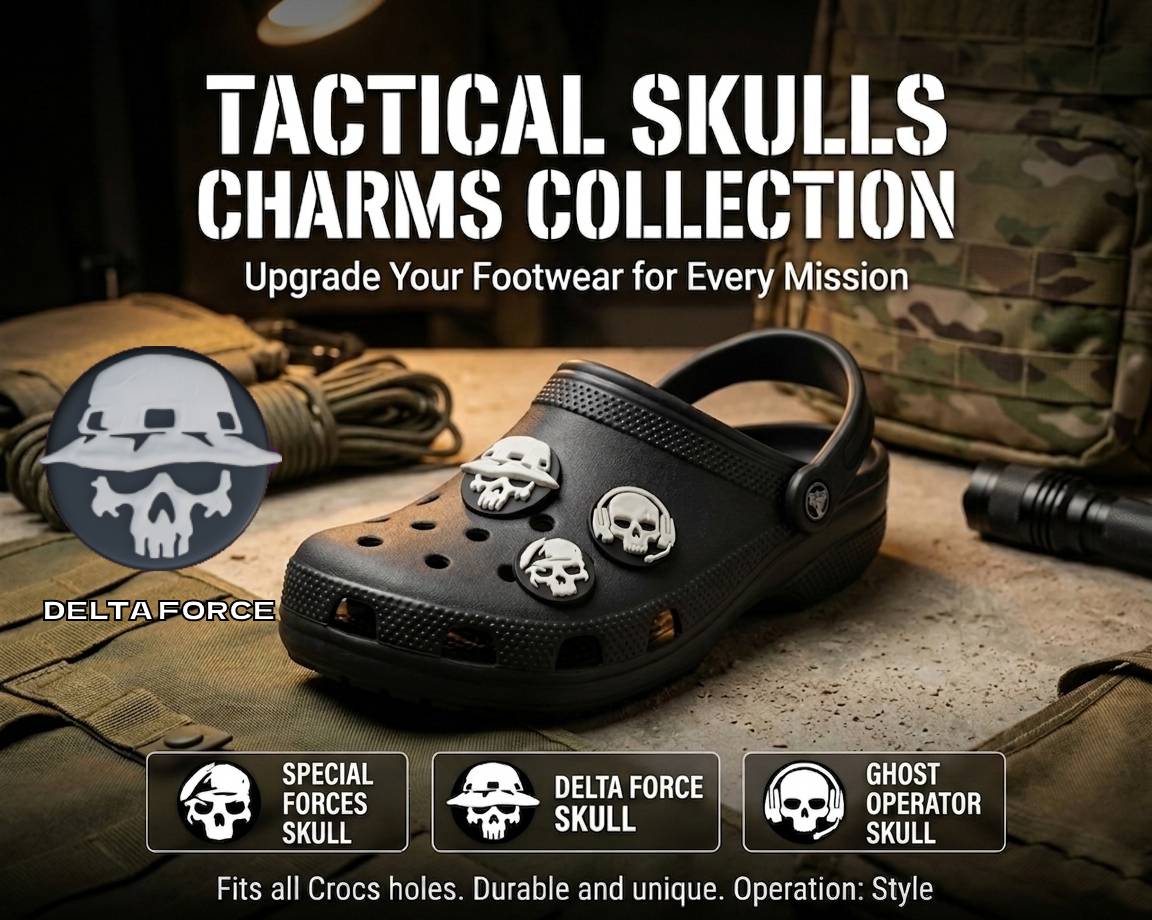 DELTA FORCE SKULL (Tactical Skull Collection -Crocs Charm)