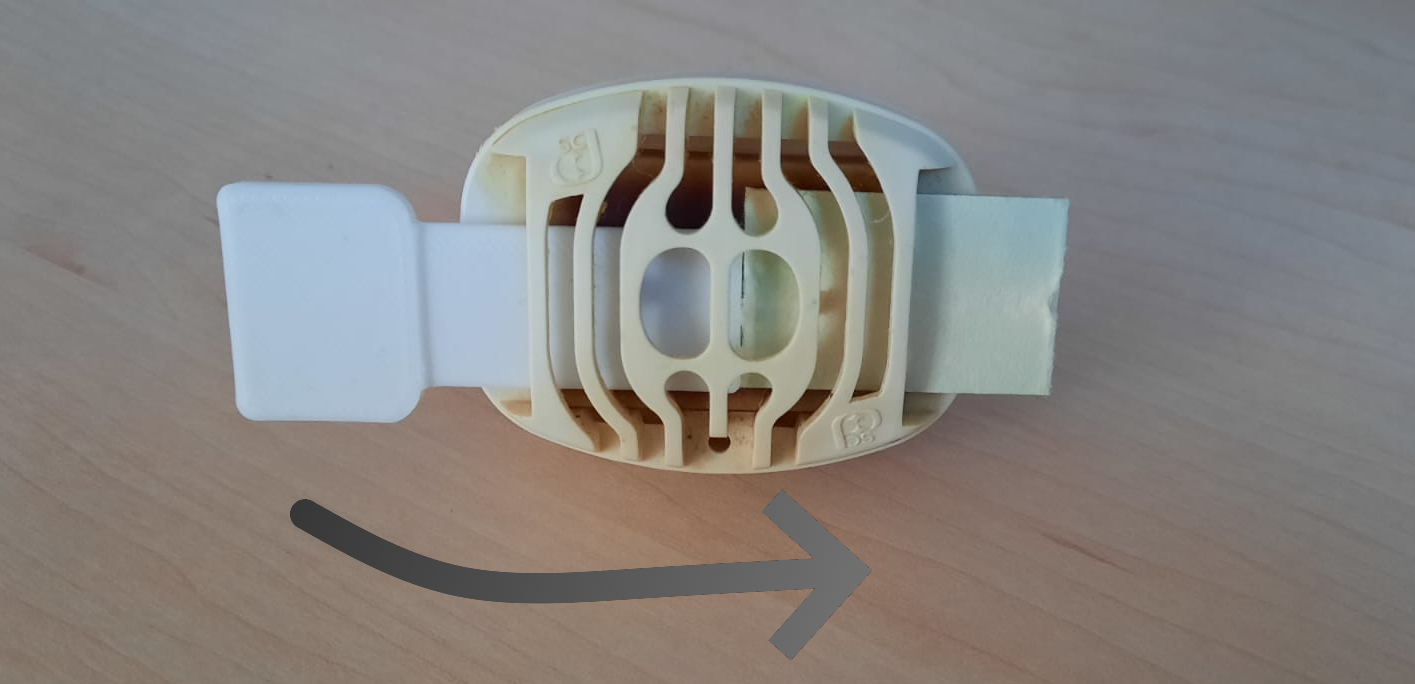 Push-out tool for filling to electric mosquito repellent.