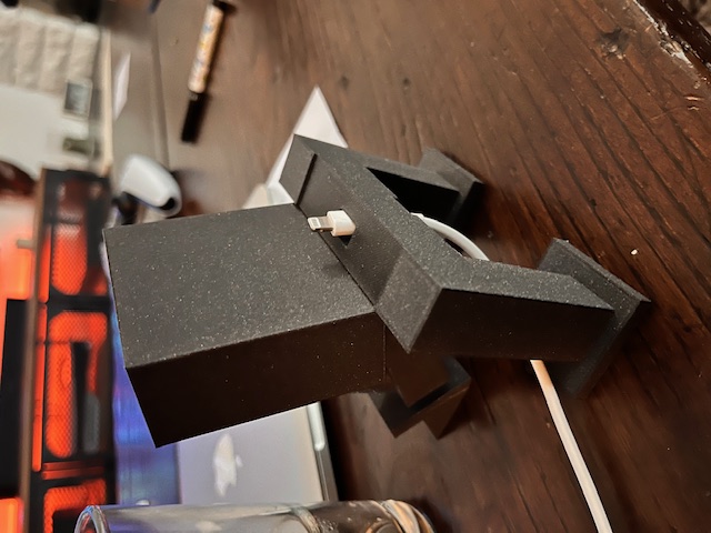 Logan's iPhone holder / throne