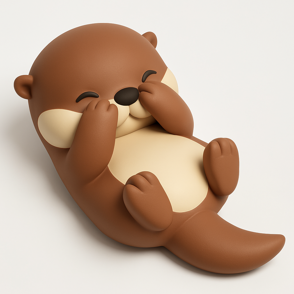 Shy otter