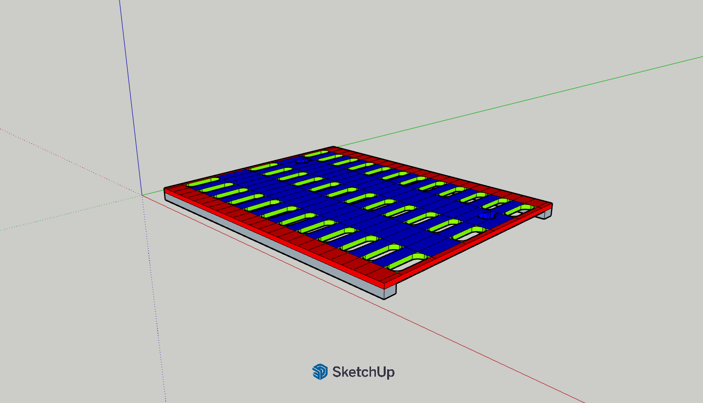 Pegboard with customizable attachments 36 holes 3D model