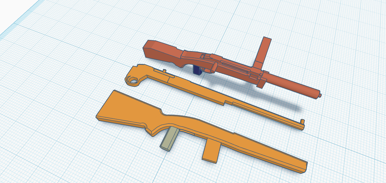 german guns 3D model by Fan de onepiece