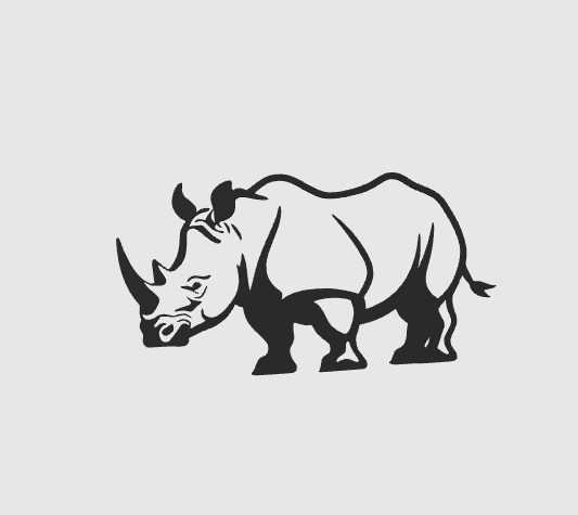 wall art rhino