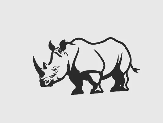 wall art rhino