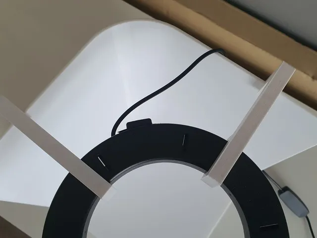LED ring holder for photobox