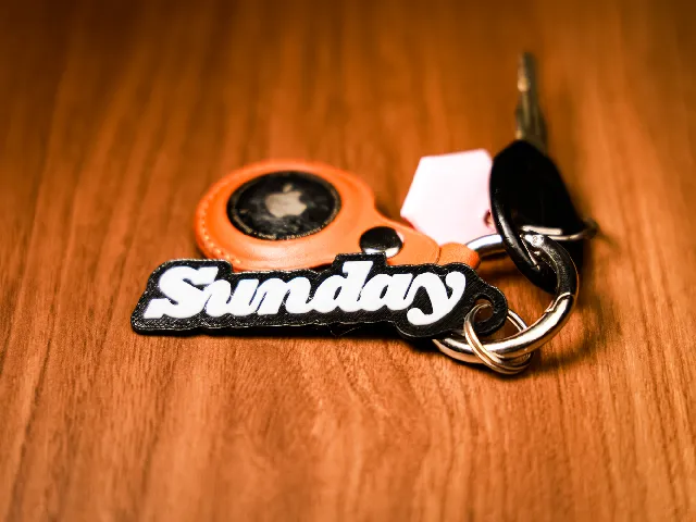 Sunday Logo Keychain