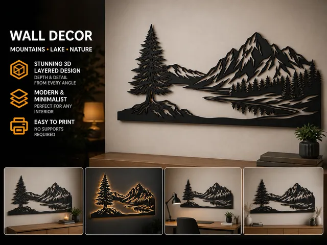 V2 Mountain landscape modern design wall decoration