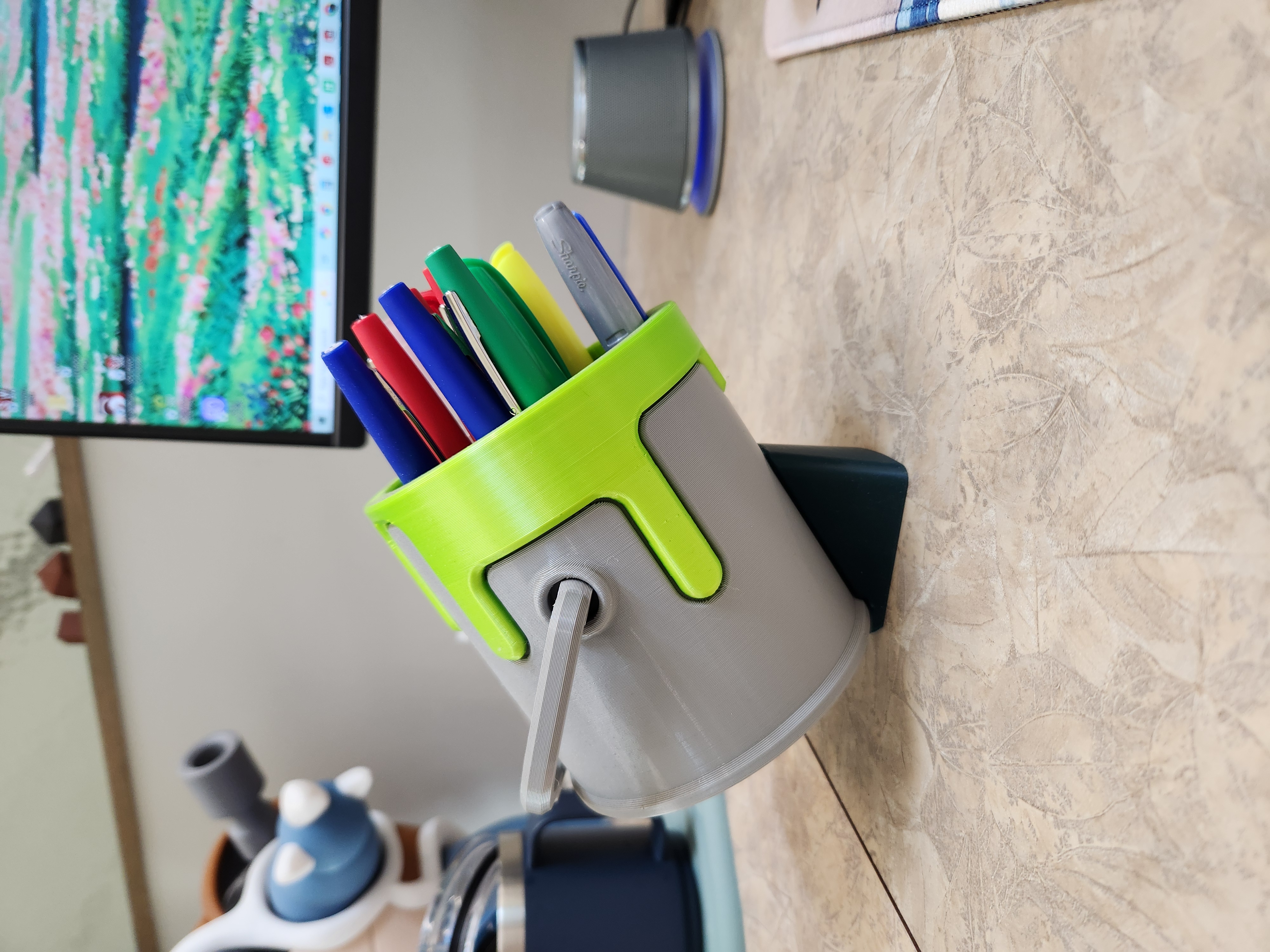 Drippy Paint Bucket Tilted Holder