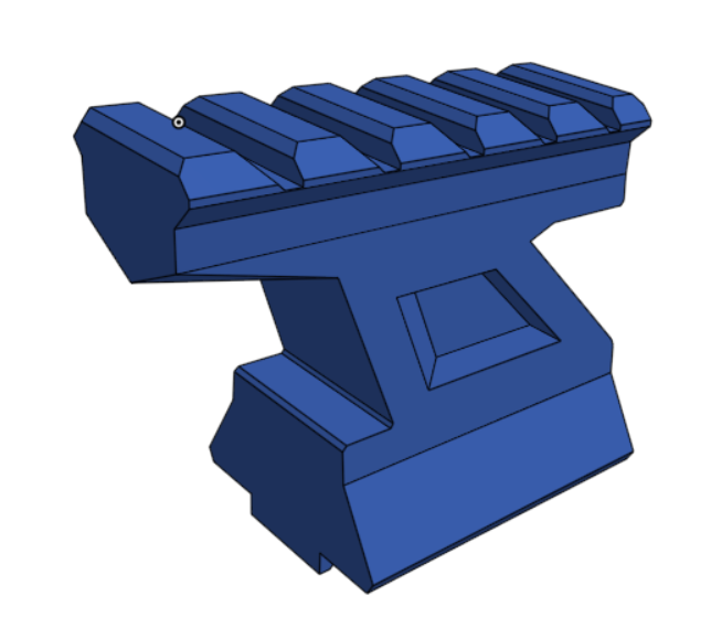 Dovetail mounting bracket for red dot finder with 20mm rail clamp