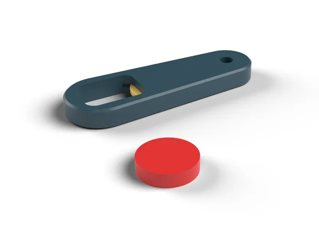 Coin Bottle Opener - Strong Printed Bottle Opener Using a Coin, Keyring, No Supports (OpenSCAD)