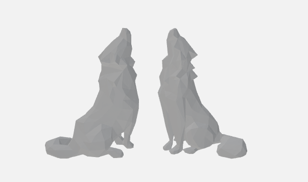 Low Poly Wölfe