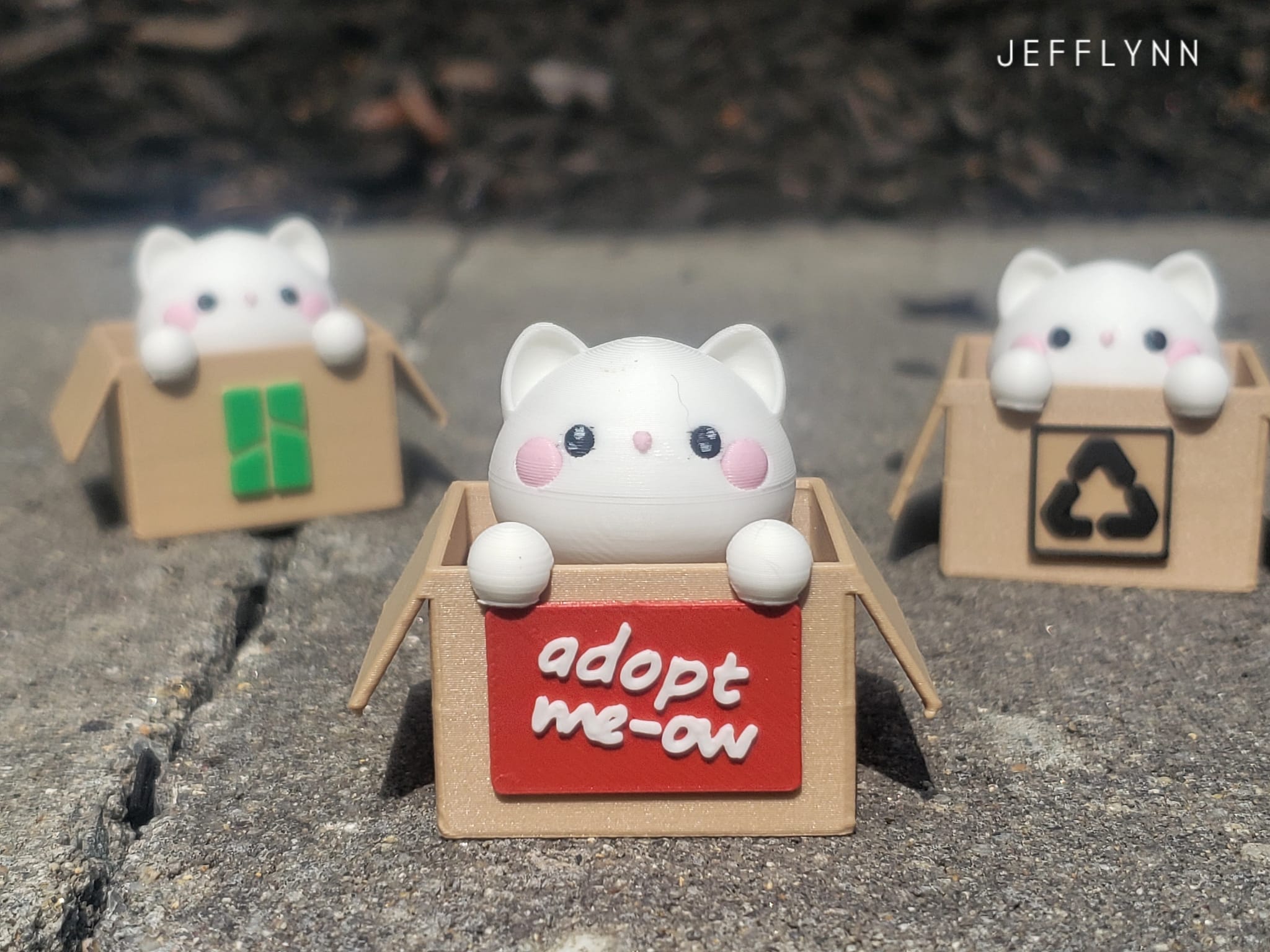 Cat in a Box - Clicker Fidget Keychain