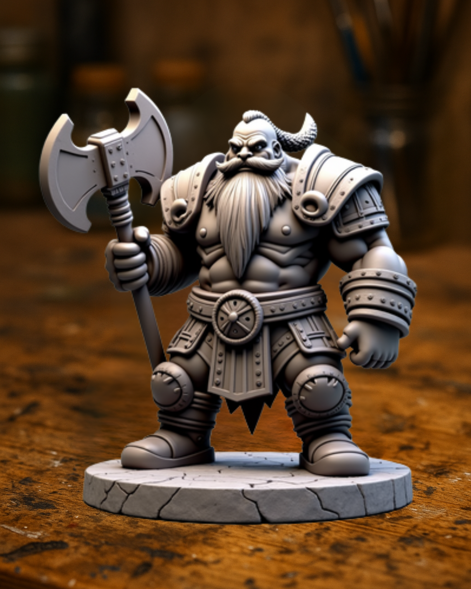 Dwarf Barbarian with Battle Axe