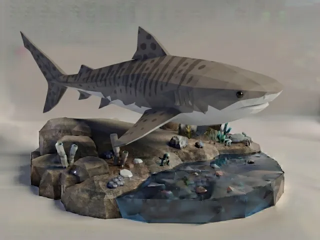Low Poly Tiger Shark
