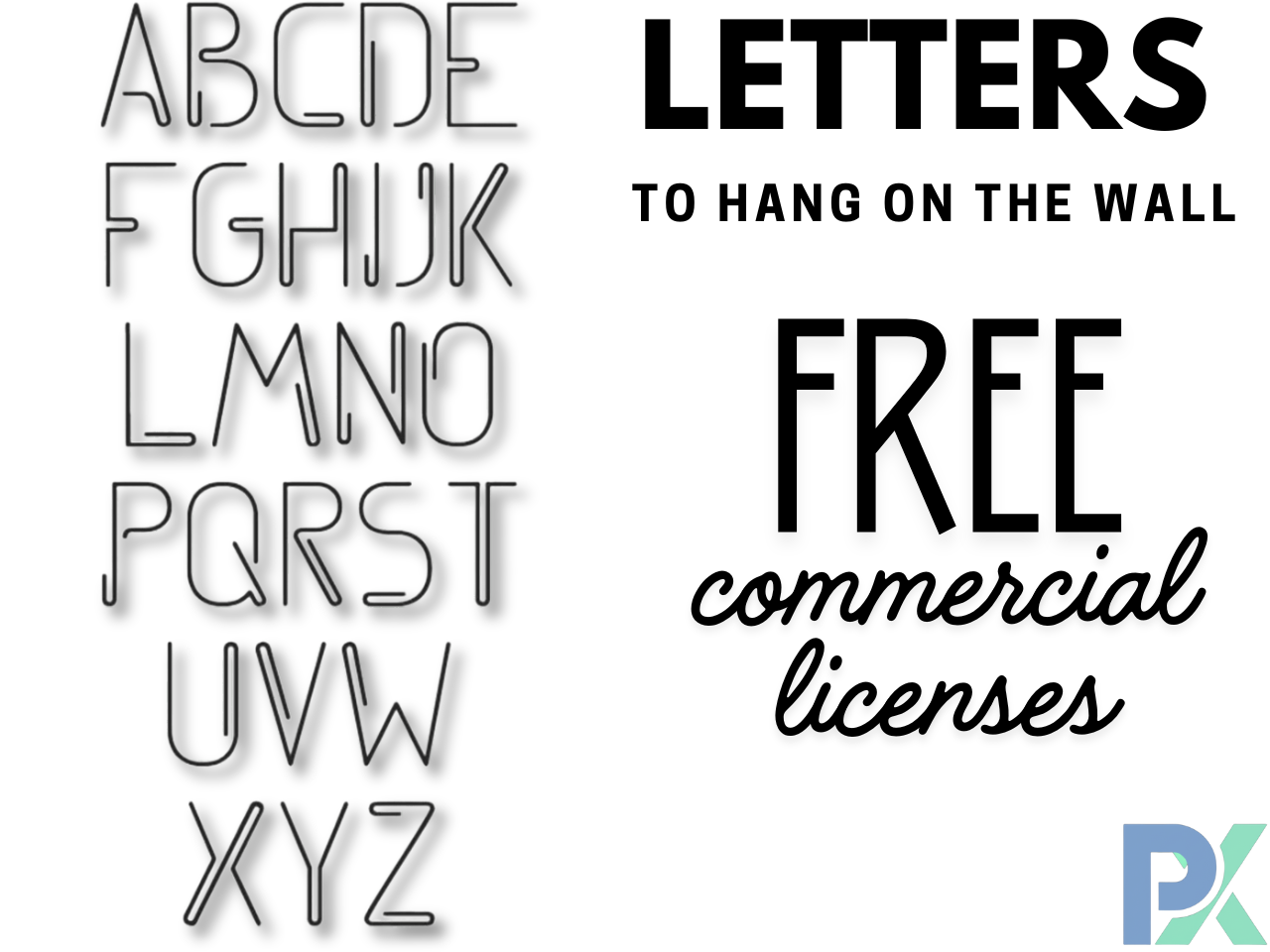 letters to hang on the wall